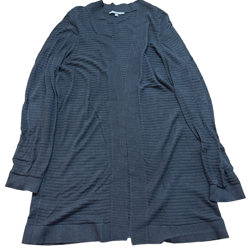 Elliott Lauren Black Ribbed Lightweight Cardigan XL